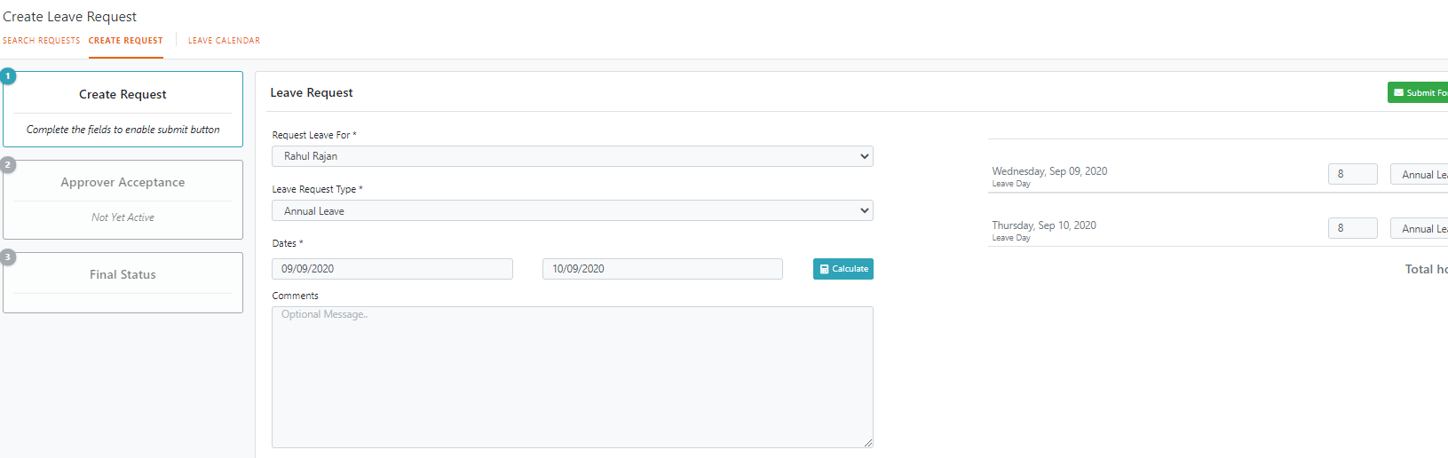 Leave Request Workflow Example Tims Help